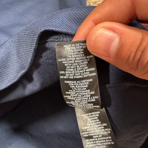 Rhone Full Zip Hoodie Mens Size Large Blue Sweatshirt Jacket - Picture 8 of 11